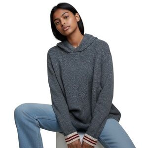 Ruff Hewn Marled Charcoal Gray Hooded Sweater